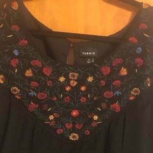 TORRID Embroidered top